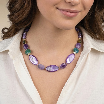 slim fit dress slacks Tanzanite Pear Halo Dress Neckpiece